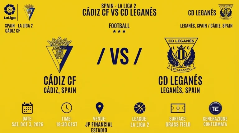Cádiz vs Leganés Spain - La Liga 2
