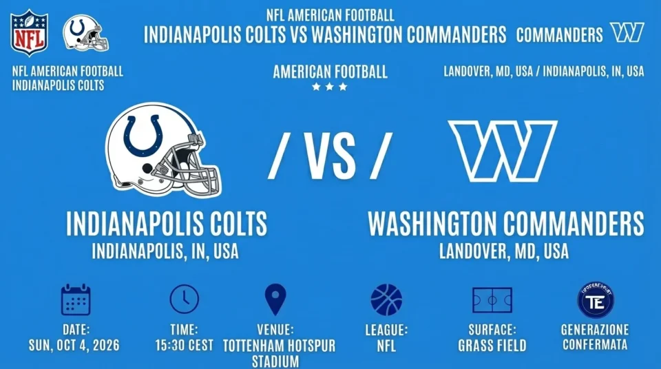 Colts vs Commanders American Football NFL