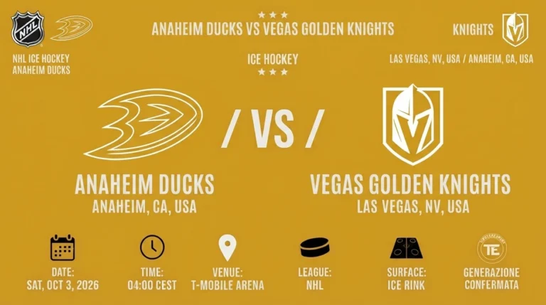 Ducks vs Golden Knights NHL