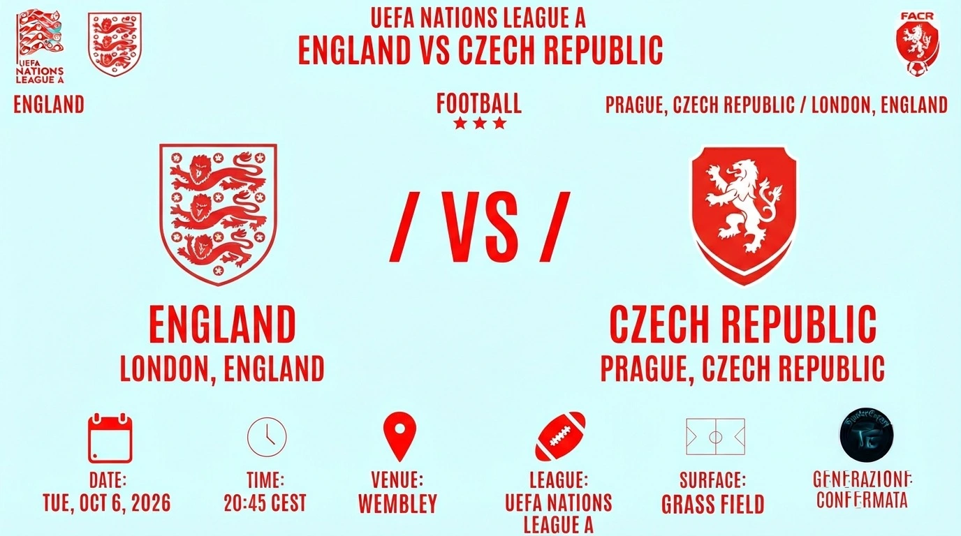 England vs Czech Republic UEFA Nations League A
